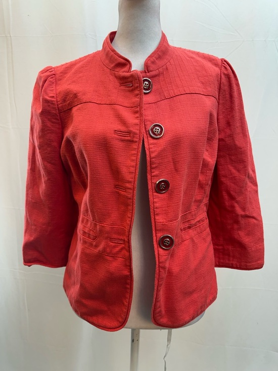Halogen Jackets & Blazers - Halogen Red Textured Button-Up Blazer S